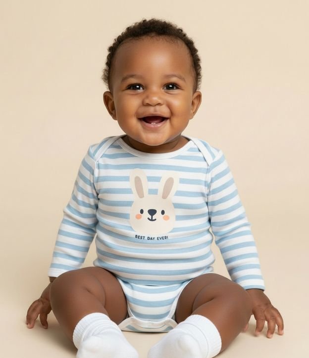 Cor: Azul/Branco | Tamanho: 12-18M