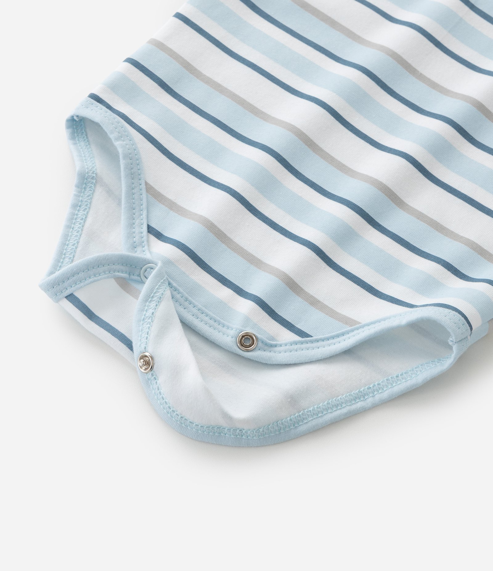 Body Infantil Listrado com Cachorrinho no Peito – Tam RN a 18 Meses Azul Claro 5