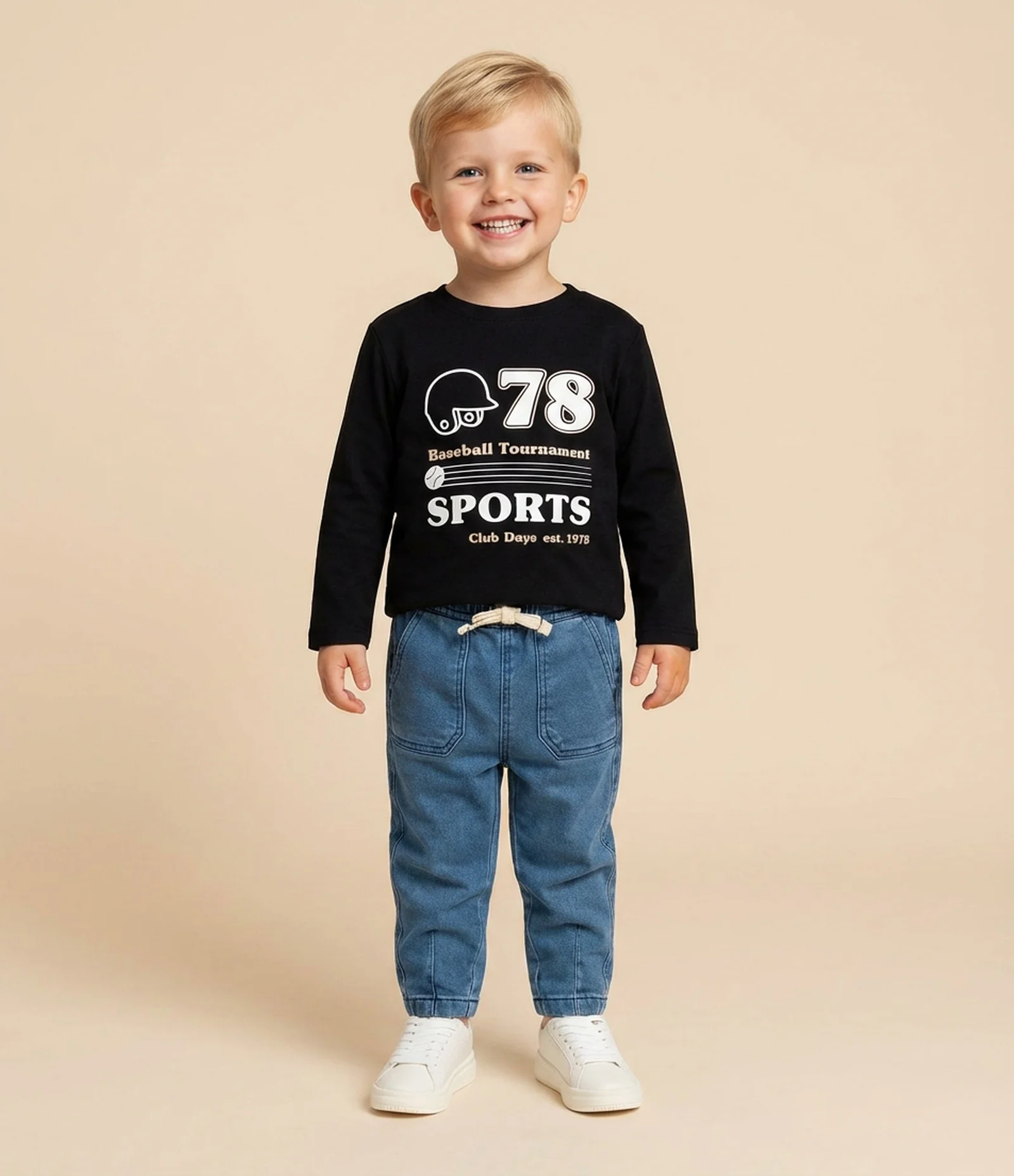 Calça Infantil em Jeans com Bolsos – Tam 1 a 6 Anos Azul Médio 1
