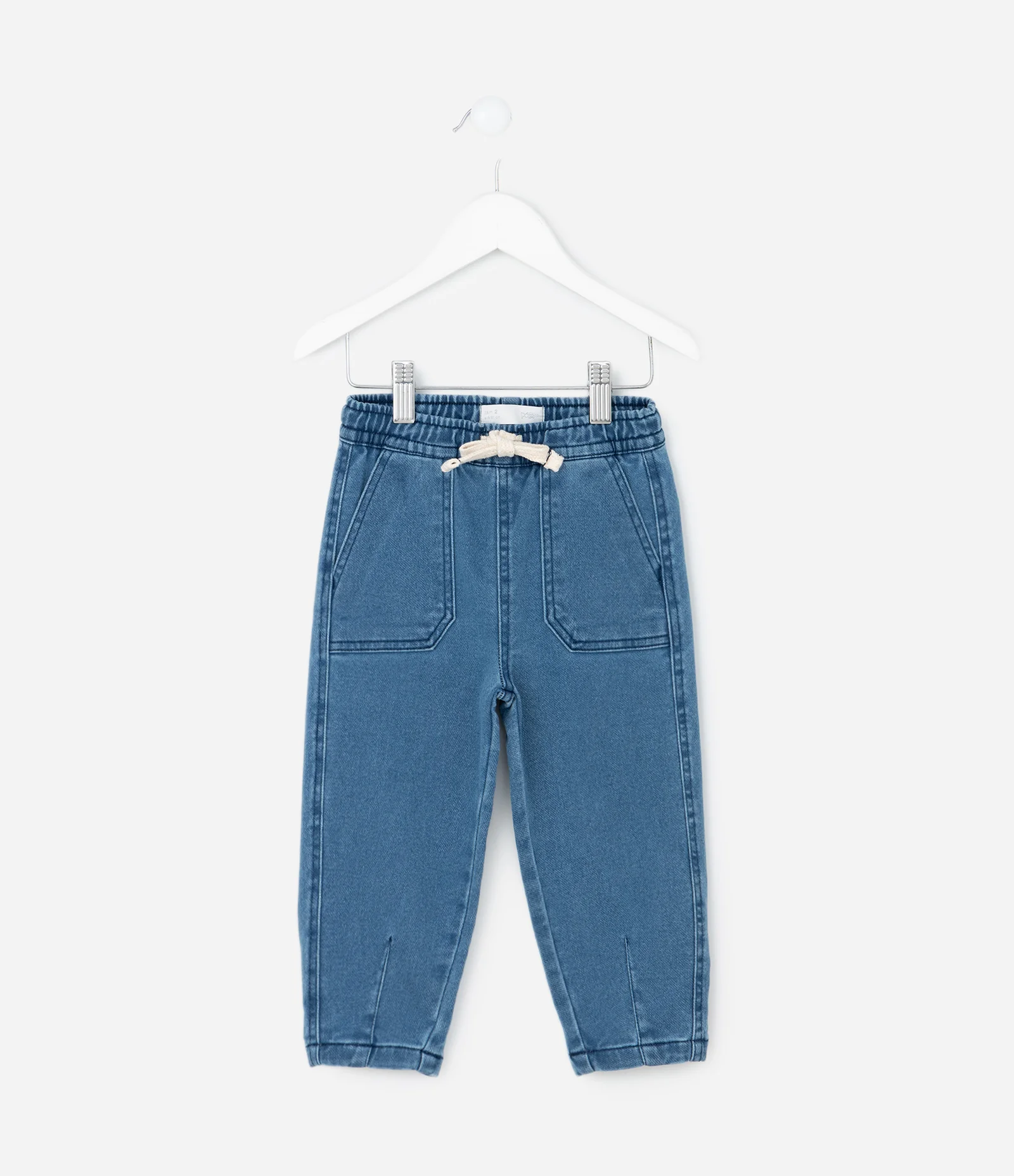 Calça Infantil em Jeans com Bolsos – Tam 1 a 5/6 Anos Azul Médio 1