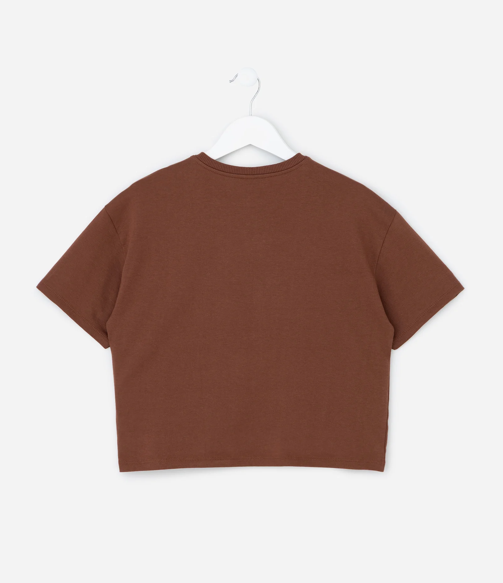 Camiseta Infantil Relaxed Boxy com Laços Aplicados – Tam 5 A 14 Anos Marrom 2