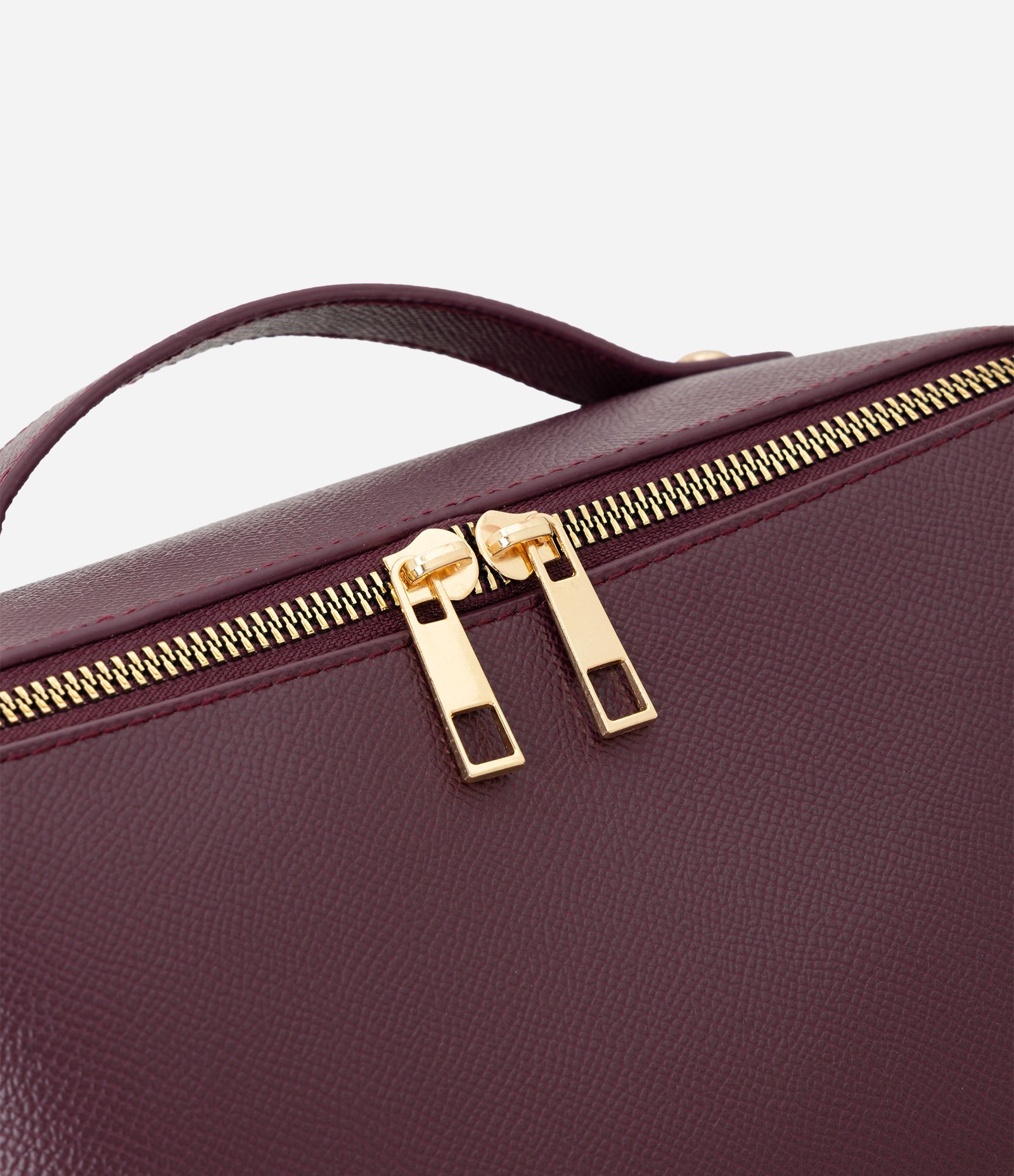 Necessaire Baú em PU com Fechamento em Zíper Vinho 4