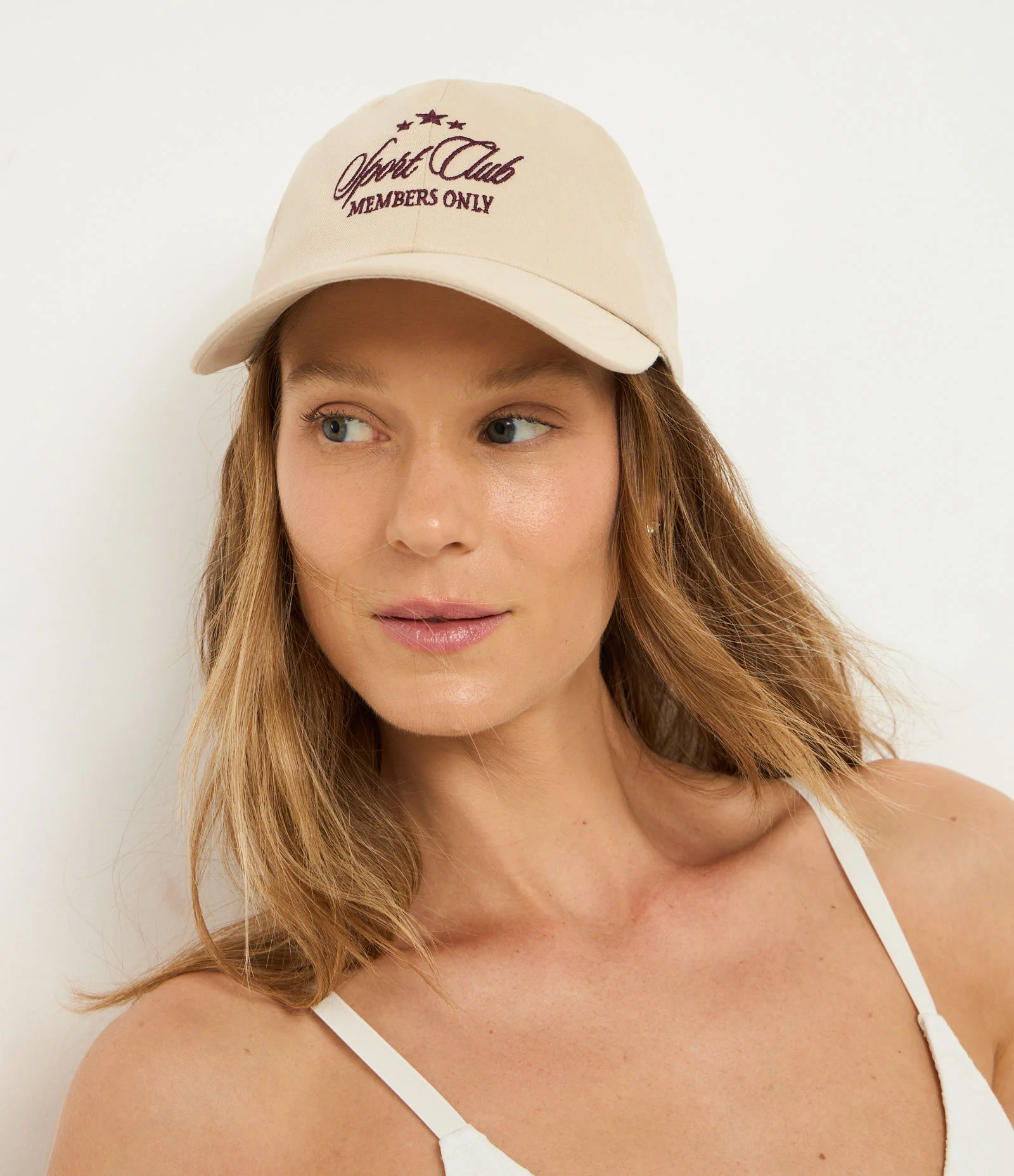 Boné Aba Curva em Sarja com Bordado Sport Club Cinza 1