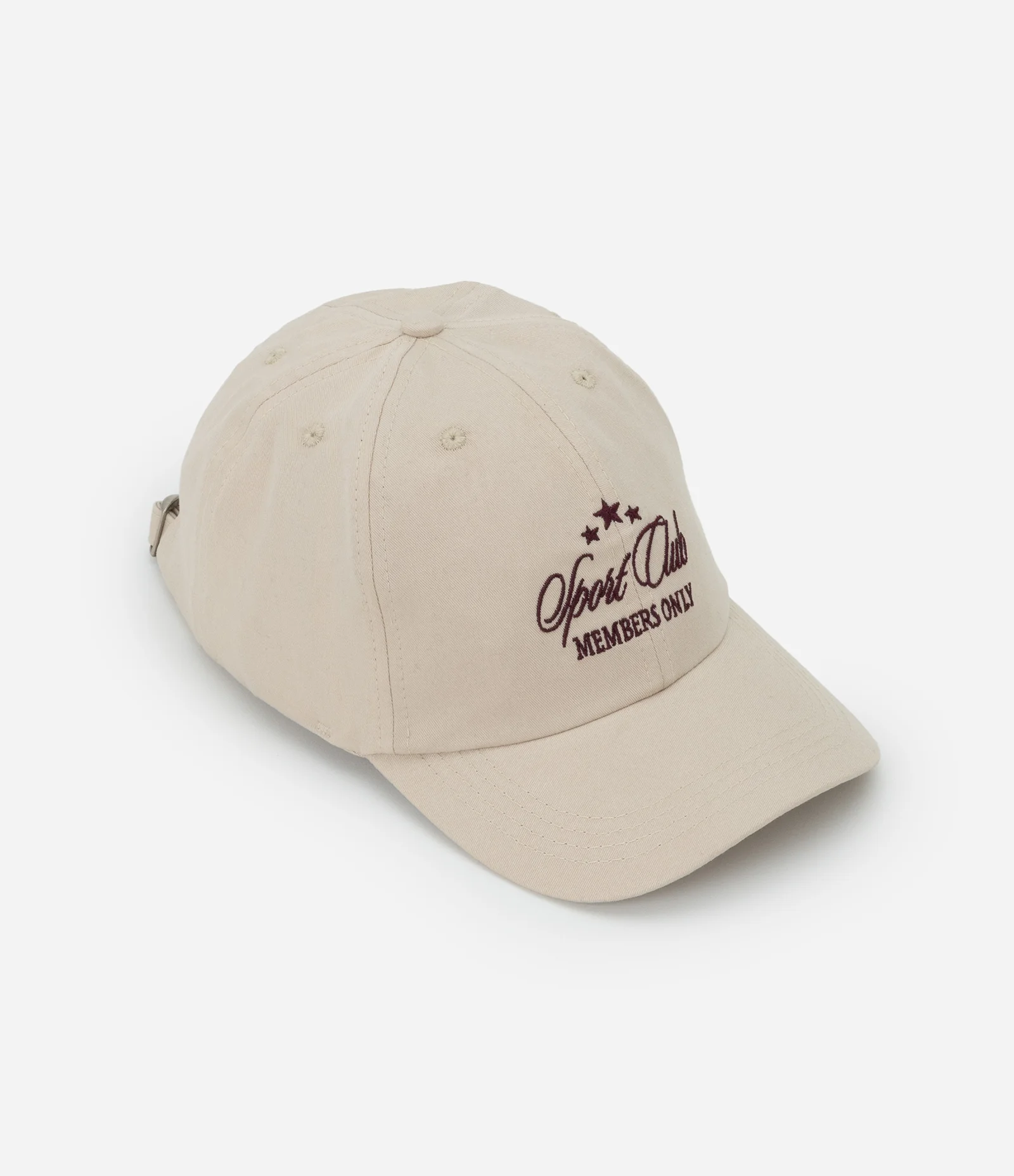 Boné Aba Curva em Sarja com Bordado Sport Club Cinza 1