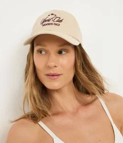 Boné Aba Curva em Sarja com Bordado Sport Club