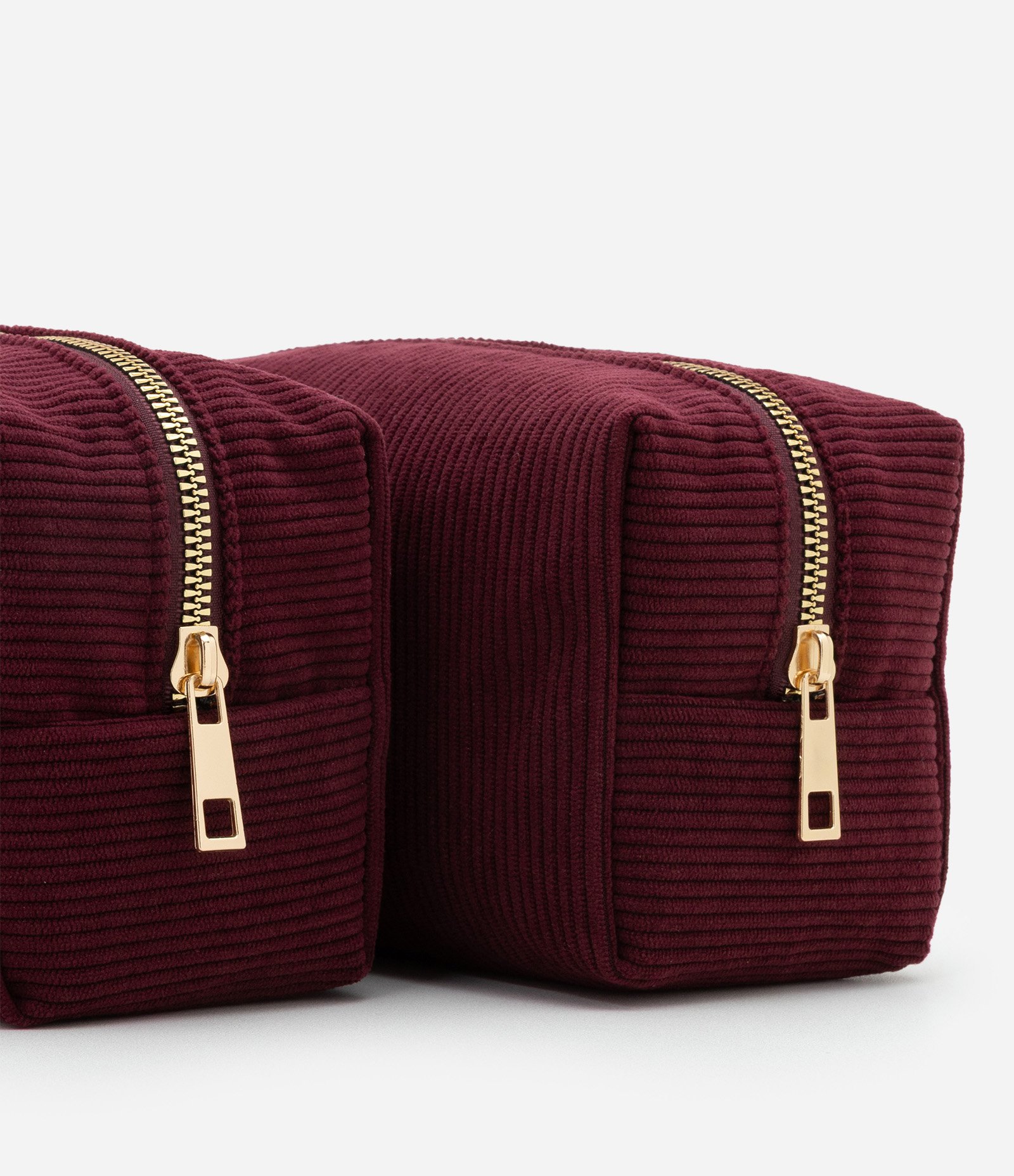 Kit 03 Nécessaires com Alça de Mão e Texturizadas Vinho 3