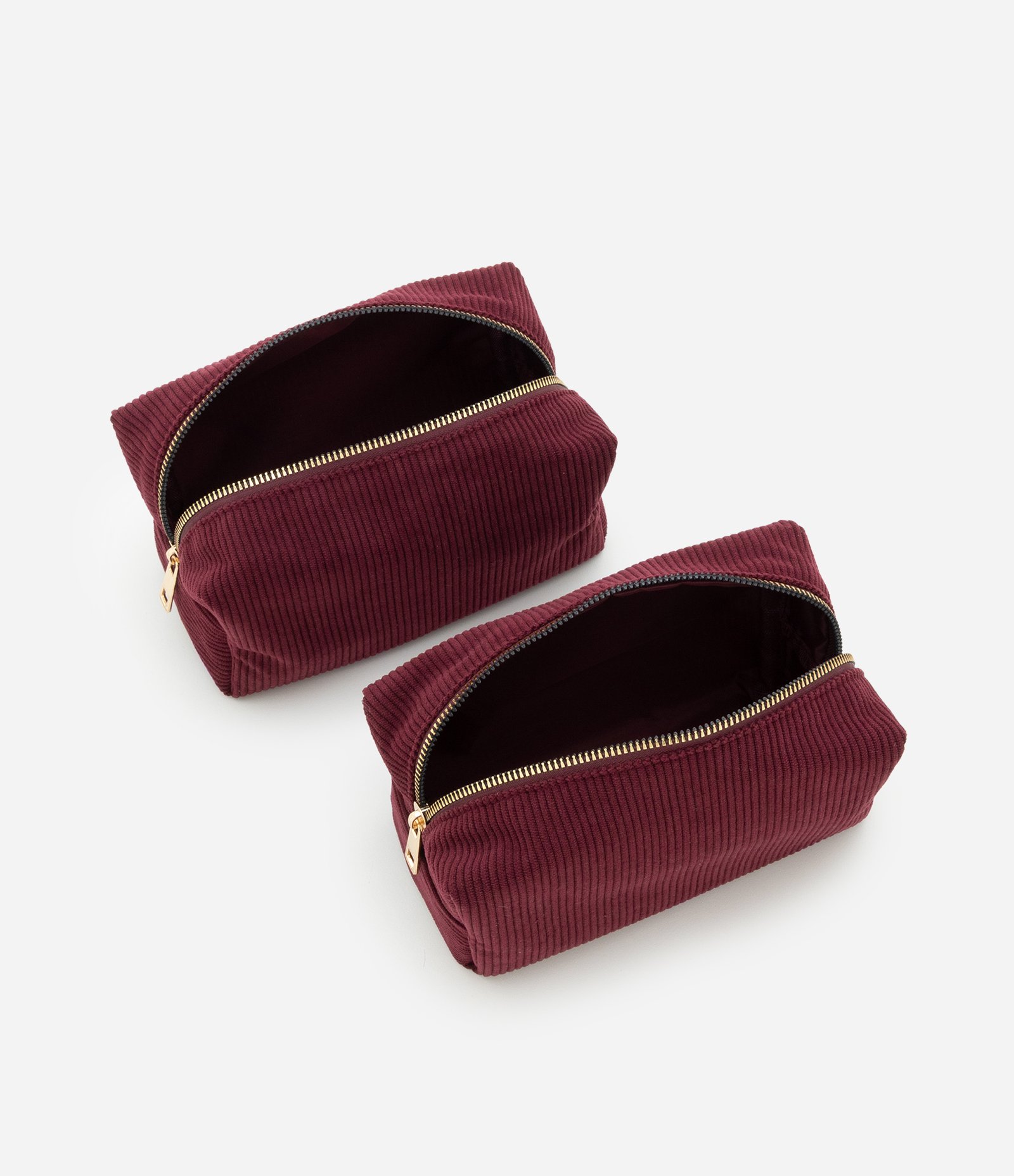 Kit 03 Nécessaires com Alça de Mão e Texturizadas Vinho 4