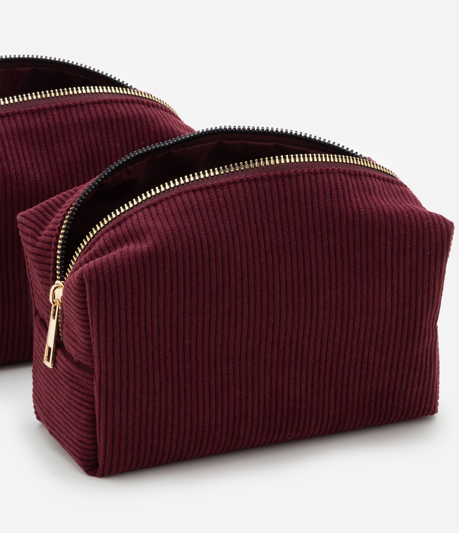 Kit 03 Nécessaires com Alça de Mão e Texturizadas Vinho 5