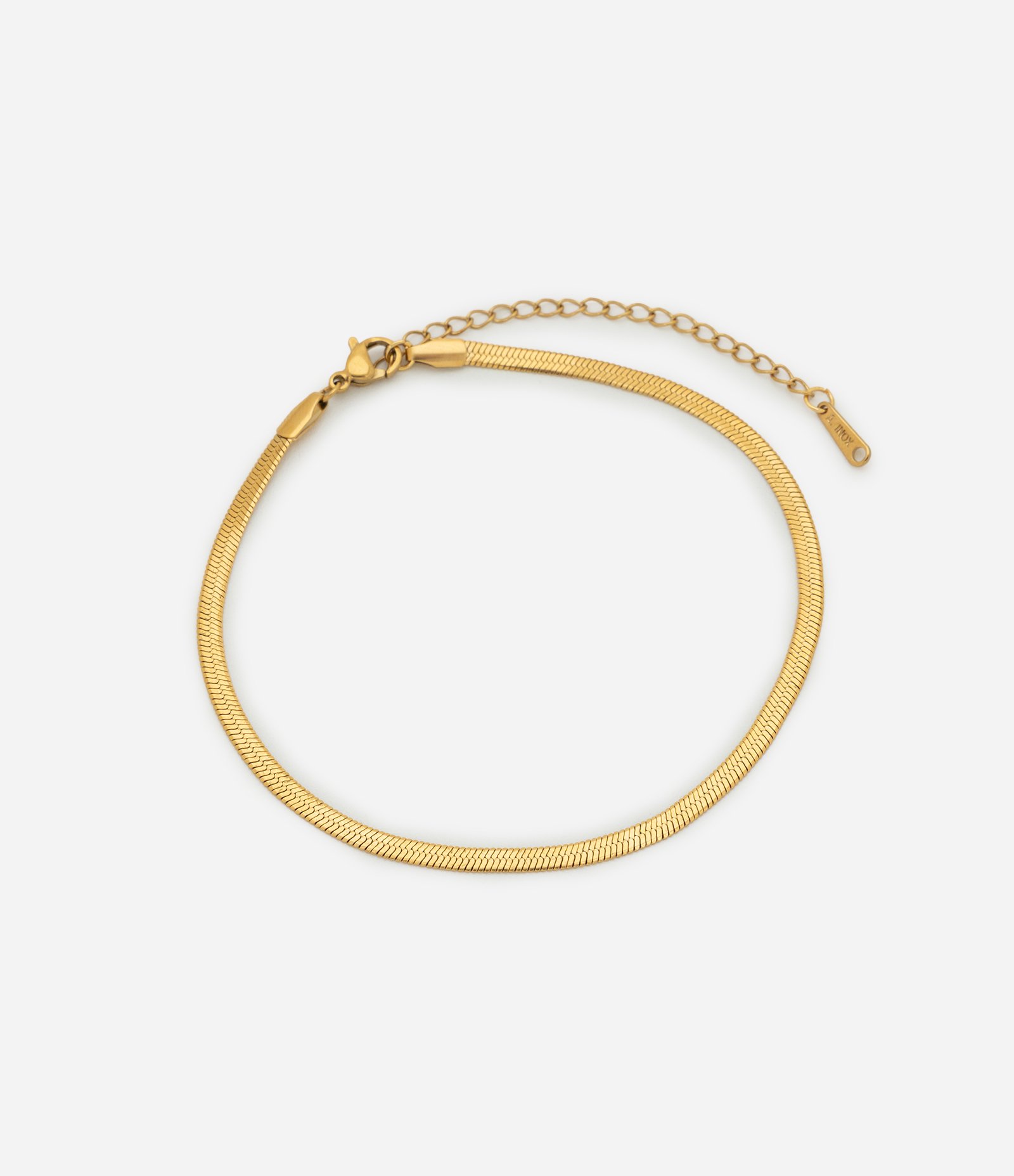 Tornozeleira Fita Italiana com Aço Inoxidável a Prova D'água Dourado 1