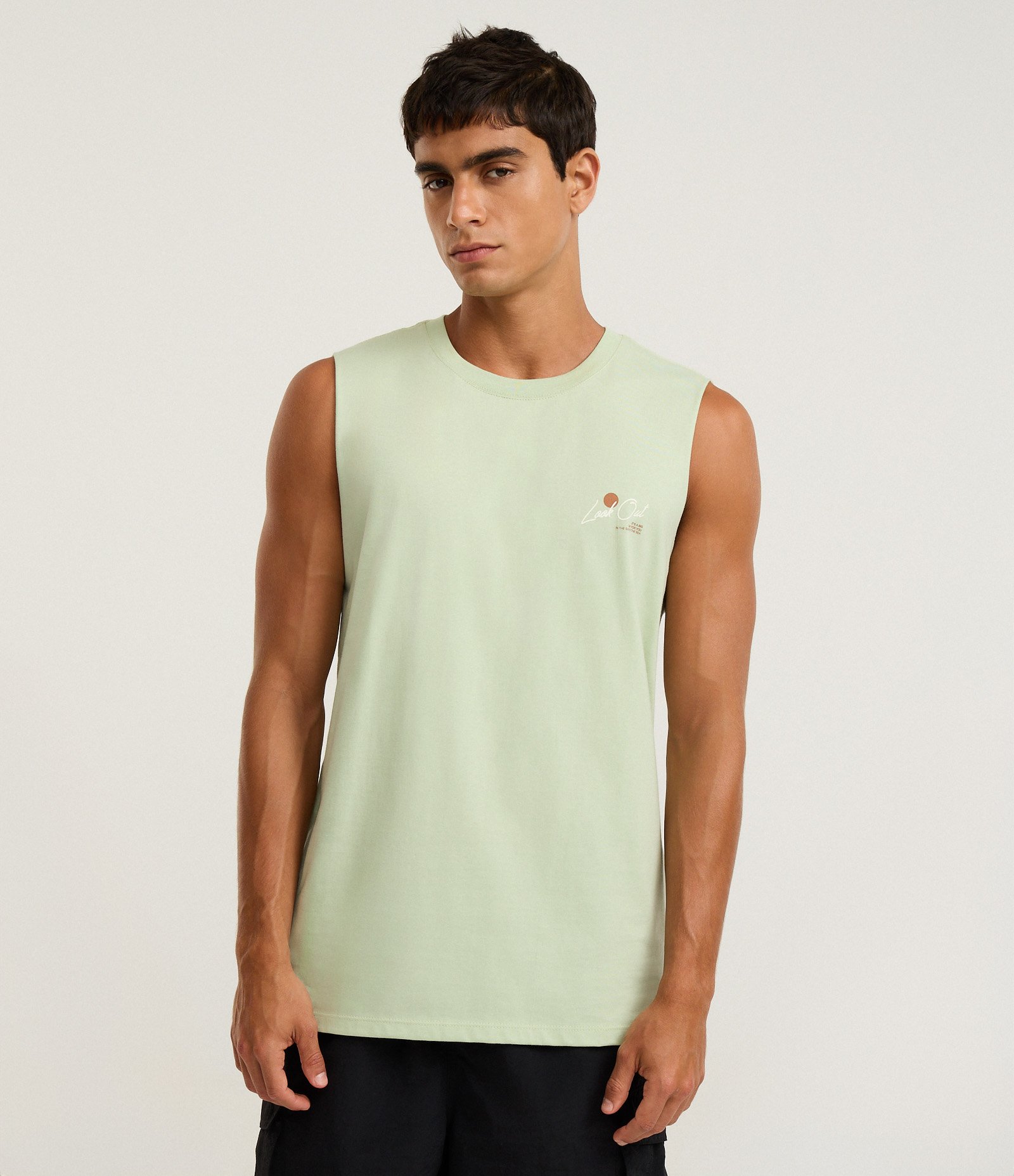 Regata Comfort em Algodão com Estampa Coqueiro Verde 1