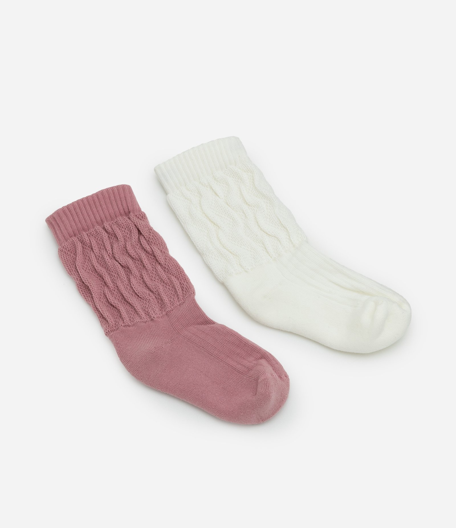 Kit 02 Meias Infantis Cano Médio Em Algodão - Tam 19/22 ao 31/34 Sortido 1
