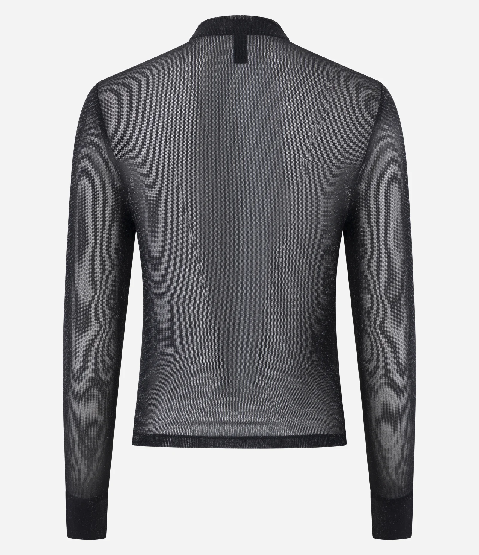 Blusa em Tule com Brilho e Gola Alta Preto 3