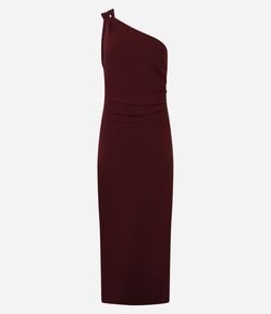 Vestido Midi Ombro Único em Bengaline