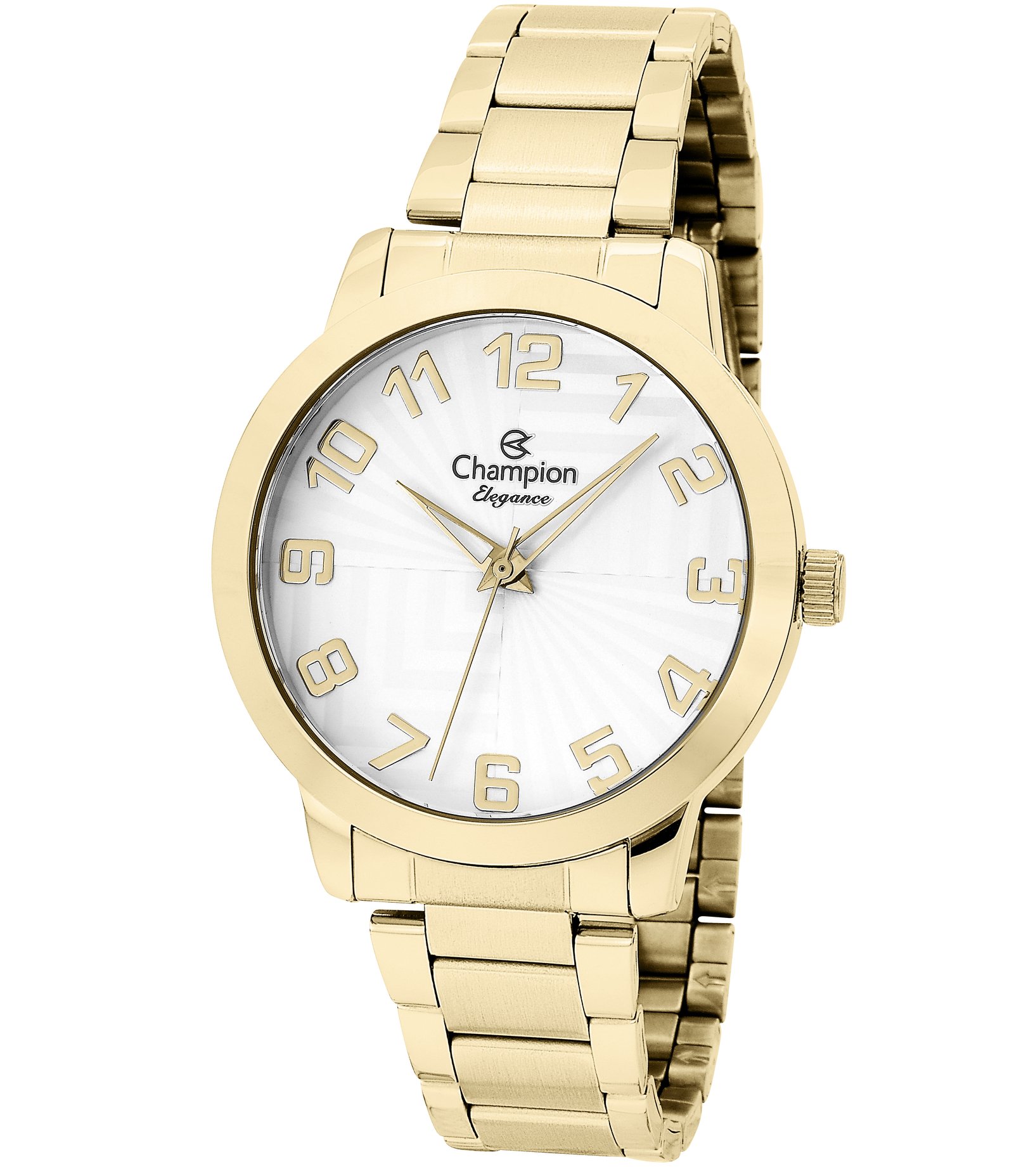 Kit Relógio Analógico Aço Champion Dourado 1