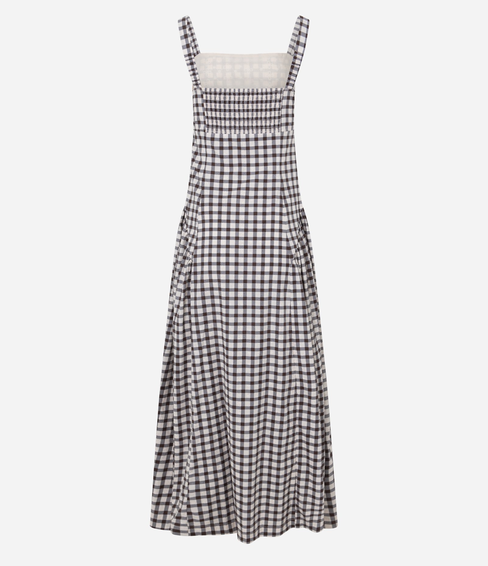 Vestido Midi em Tricoline com Decote Quadrado e Estampa Xadrez Multicores 3