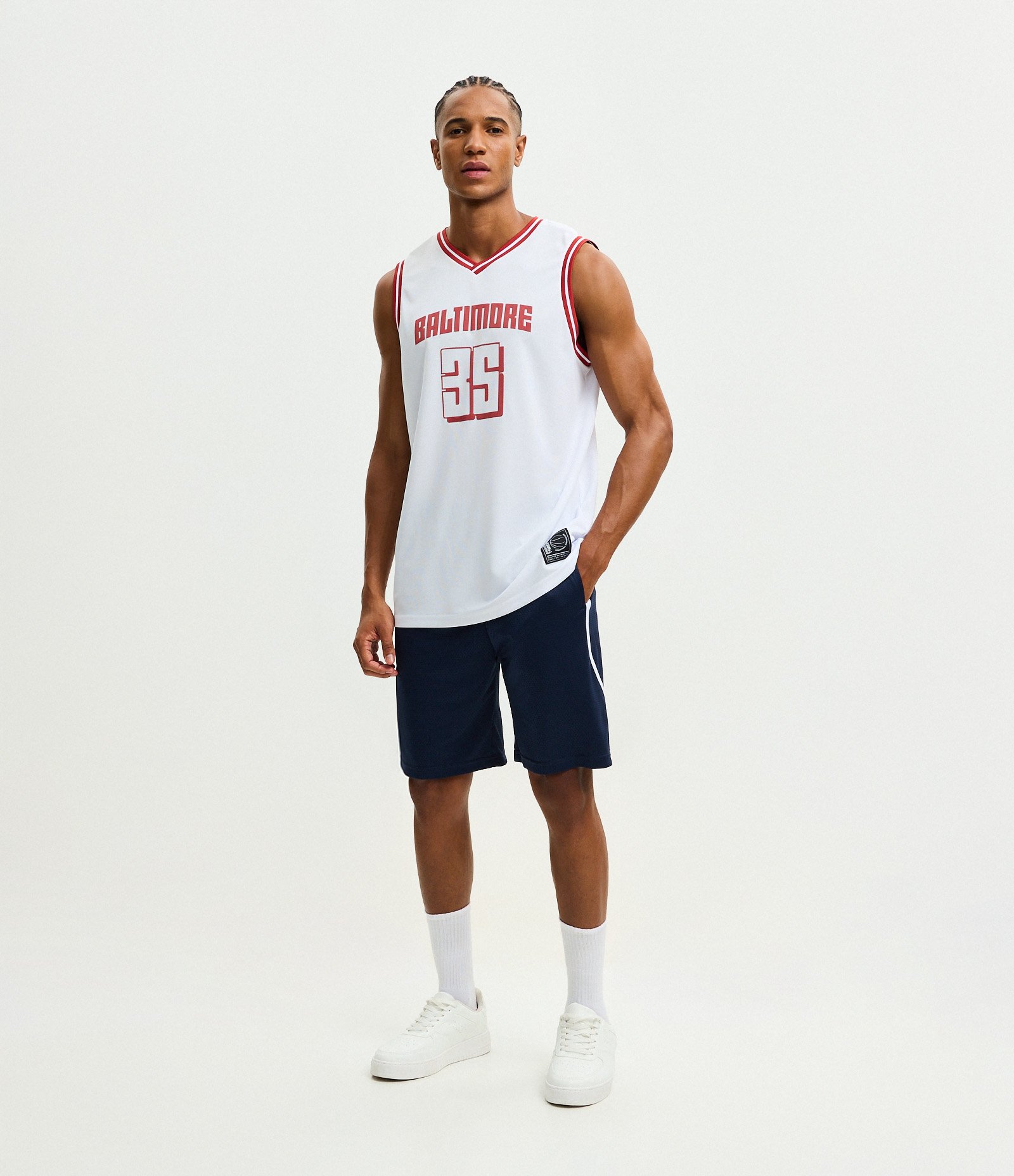 Bermuda Lisa em Microfibra com Bolsos Azul 1