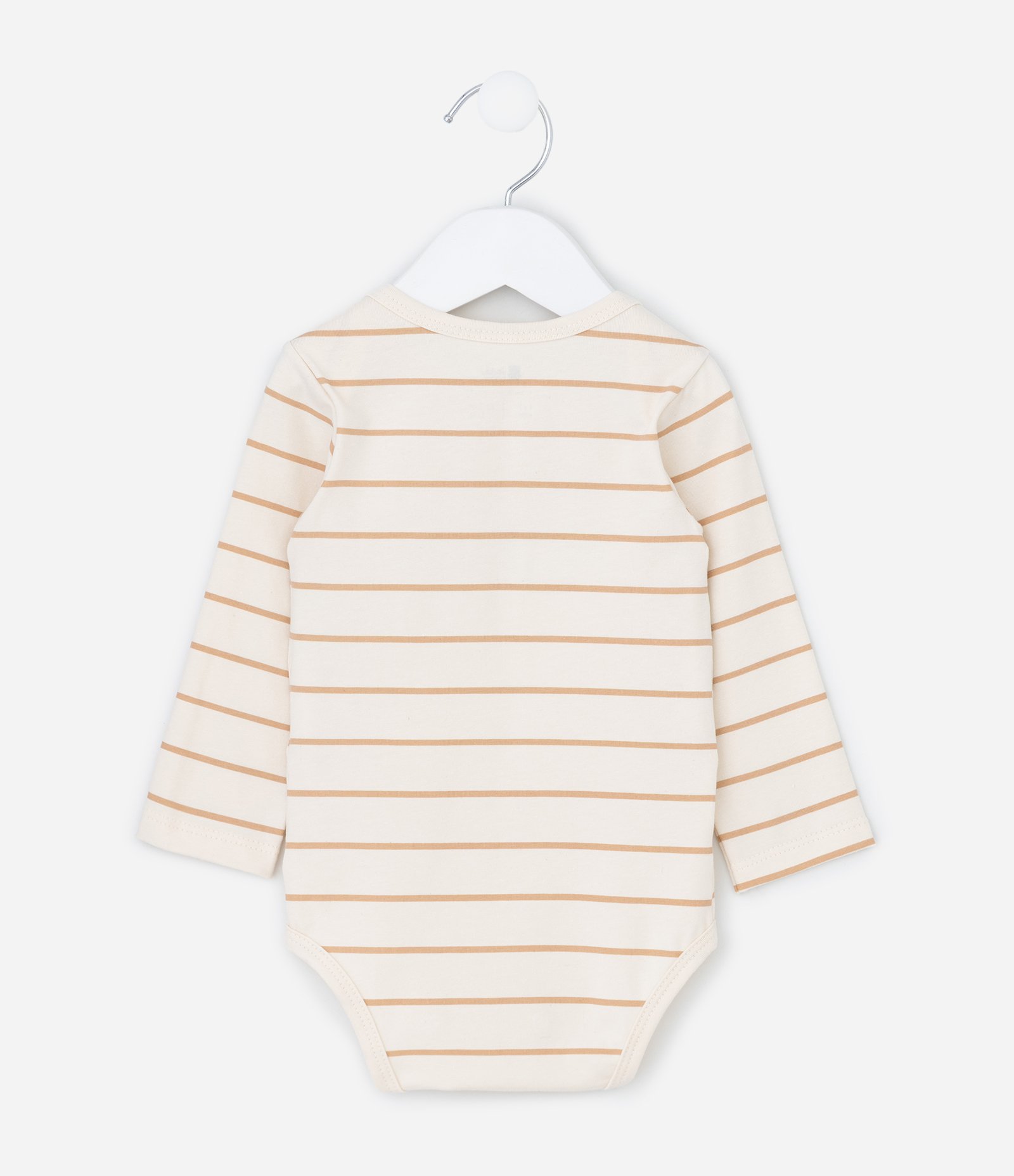 Body Infantil Listrado com Lettering Fã Número 1 da Mamãe – Tam RN a 18 Meses Off White 2