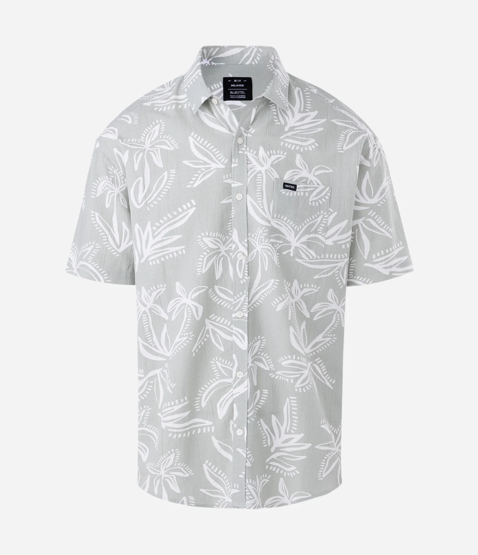 Camisa Relaxed em Tricoline com Estampa Floral Verde 4