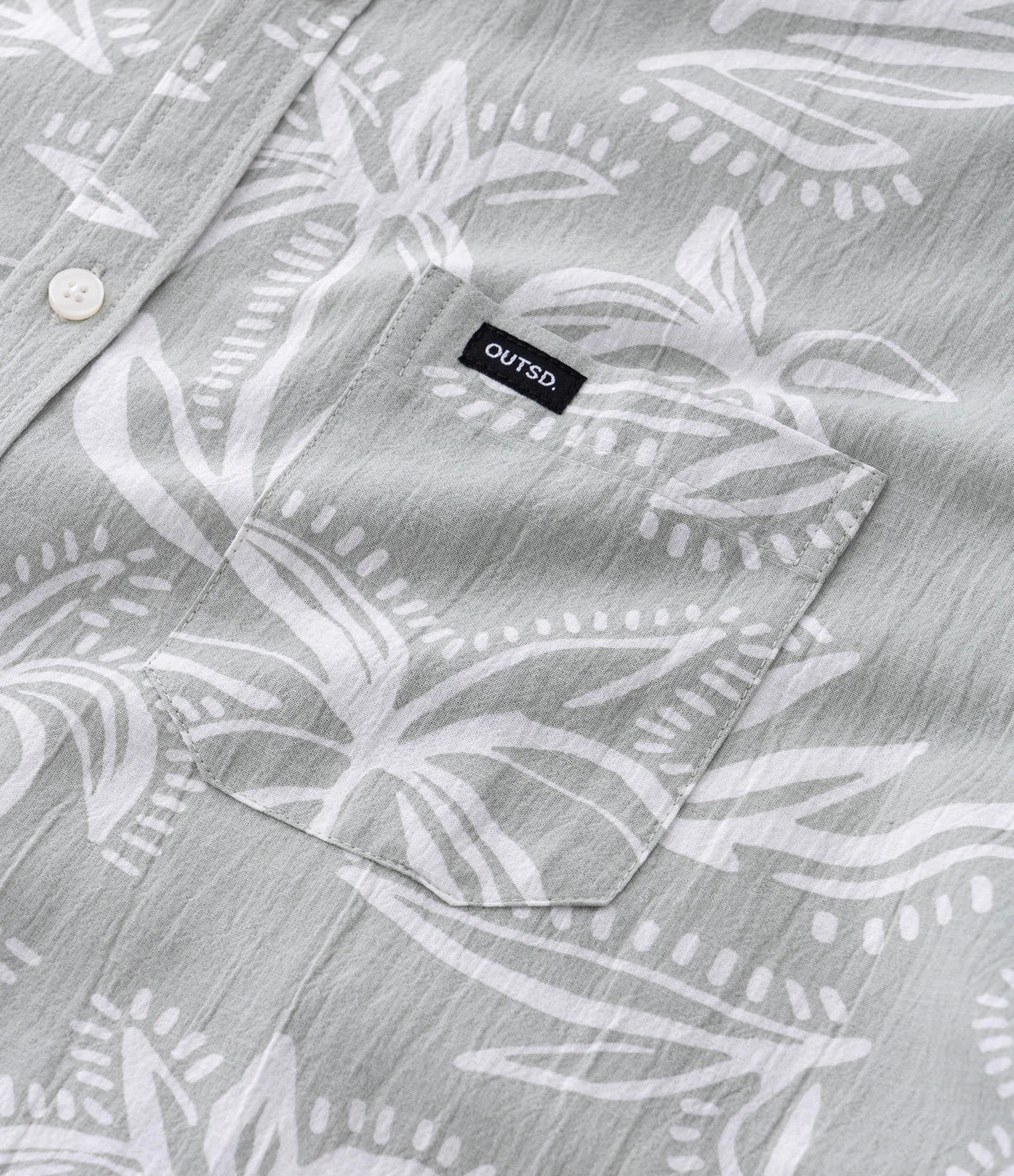Camisa Relaxed em Tricoline com Estampa Floral Verde 7