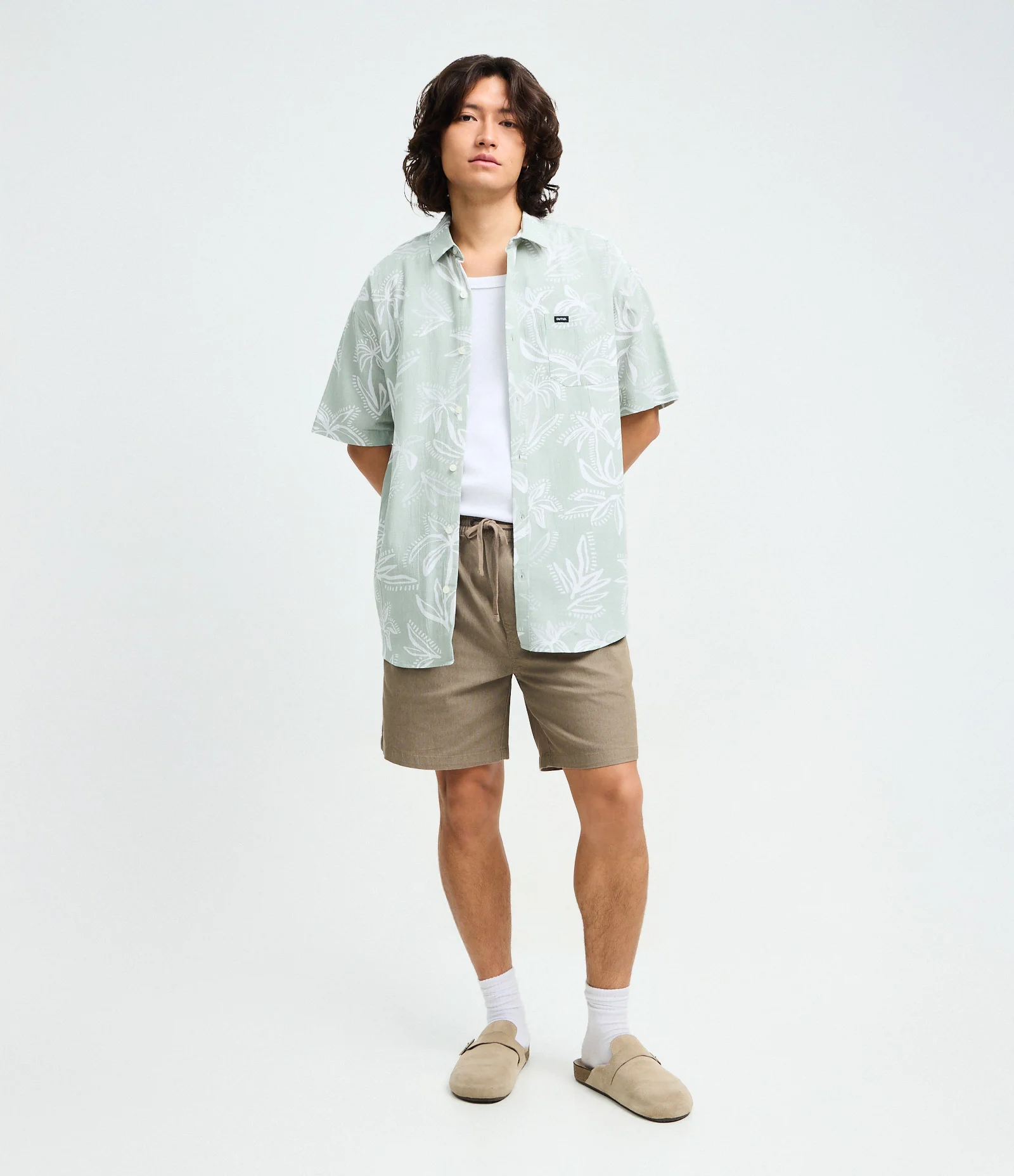 Camisa Relaxed em Tricoline com Estampa Floral Verde 2