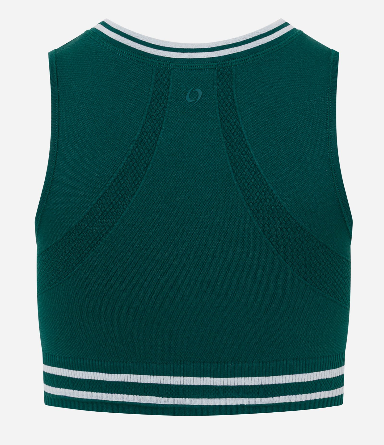 Top Esportivo Alongado com Listras Contrastantes e Seamless Verde 3
