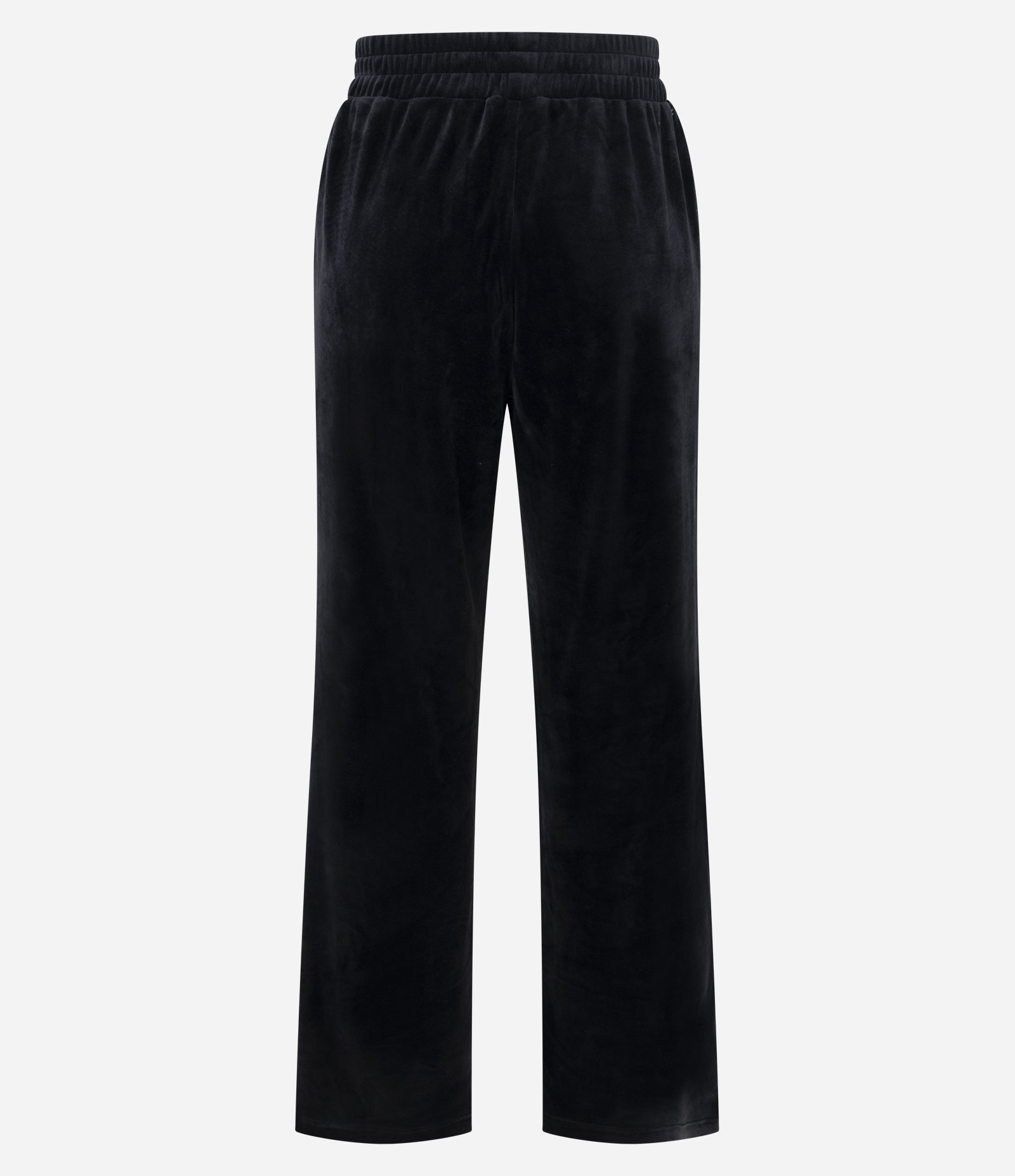 Calça Esportiva Reta em Plush com Piping Contrastante Preto 7