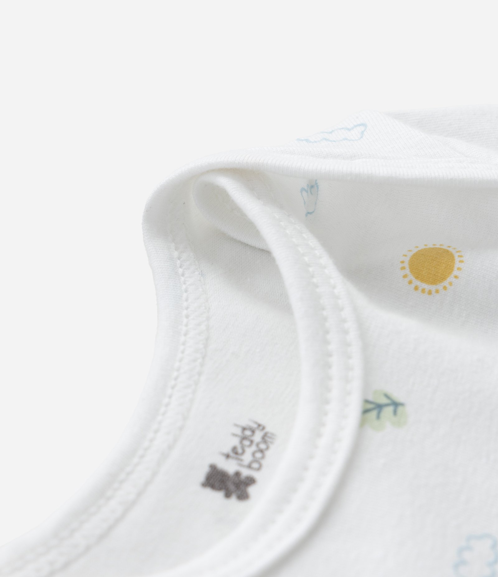 Body Infantil Manga Longa com Estampa Ícone de Arco-íris Tam RN a 18 Meses Branco 4