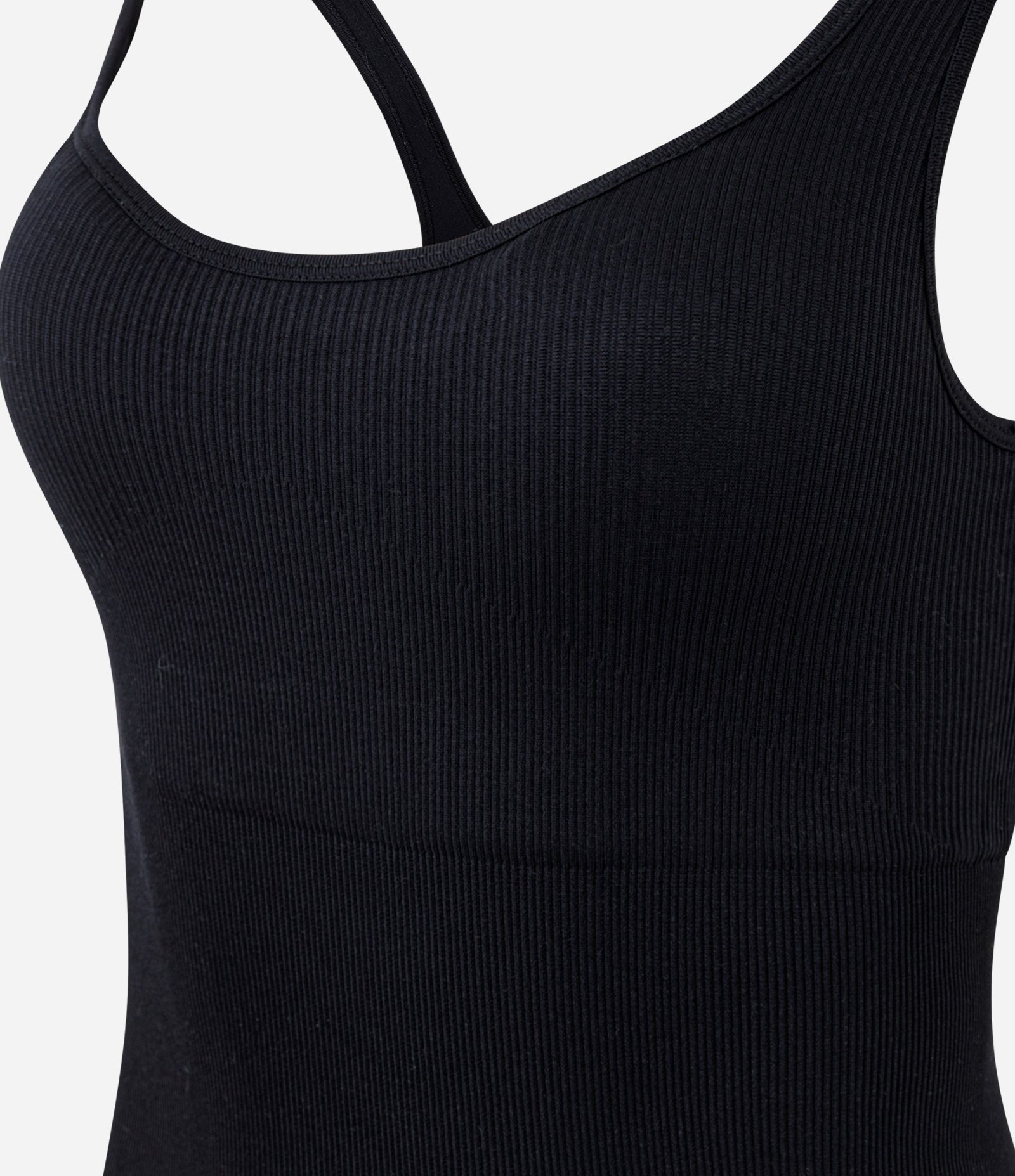 Macacão Esportivo Longo em Poliamida Seamless Preto 2
