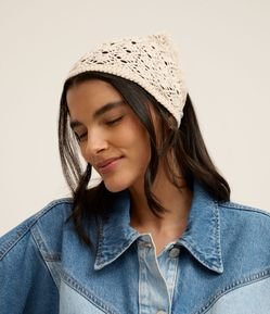 Lenço Bandana Triangular em Tricô