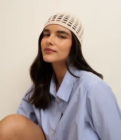 Touca Efeito Crochê Texturizado