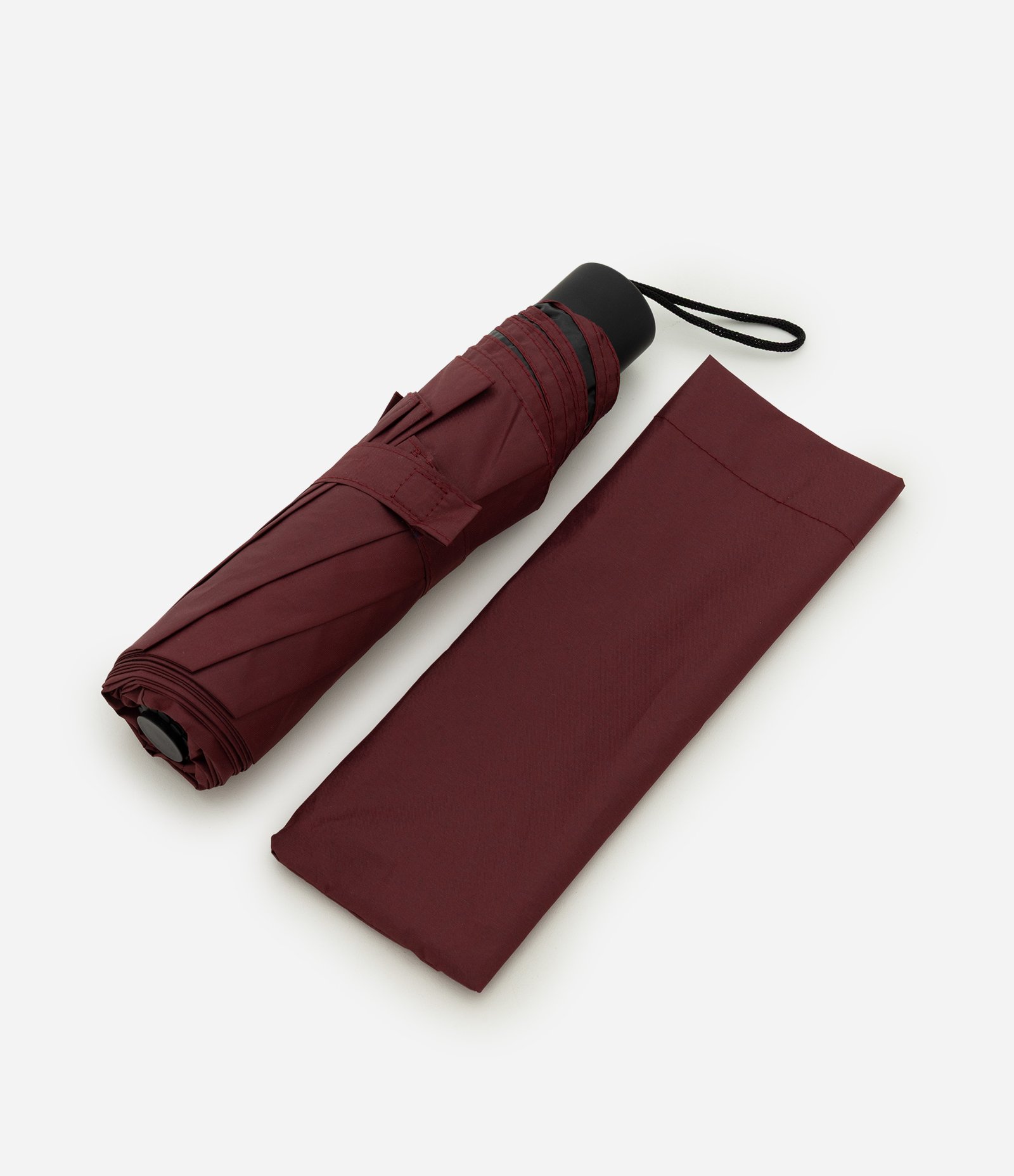 Sombrinha com Capa e Alça de Punho Vinho 3