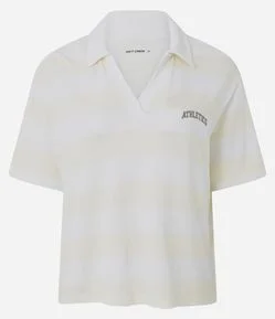 Camiseta Polo Esportiva em Piquet com Bordado Athletics