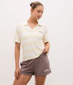 Camiseta Polo Esportiva em Piquet com Bordado Athletics