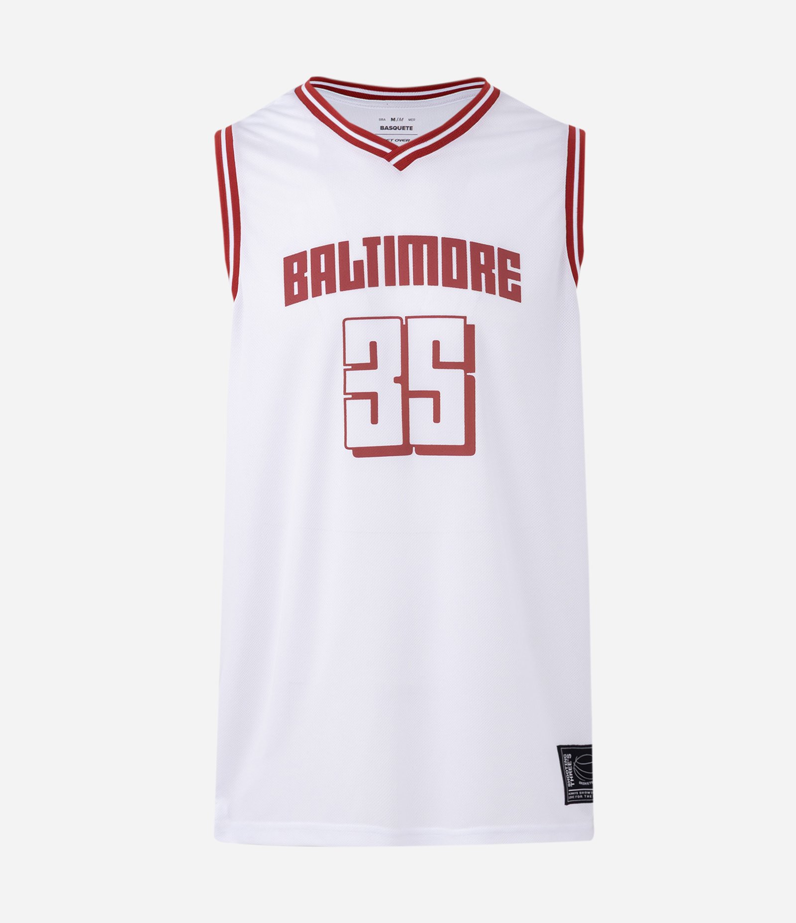 Regata Basquete em Tecnologia Dry com Estampa Baltimore Branco 5