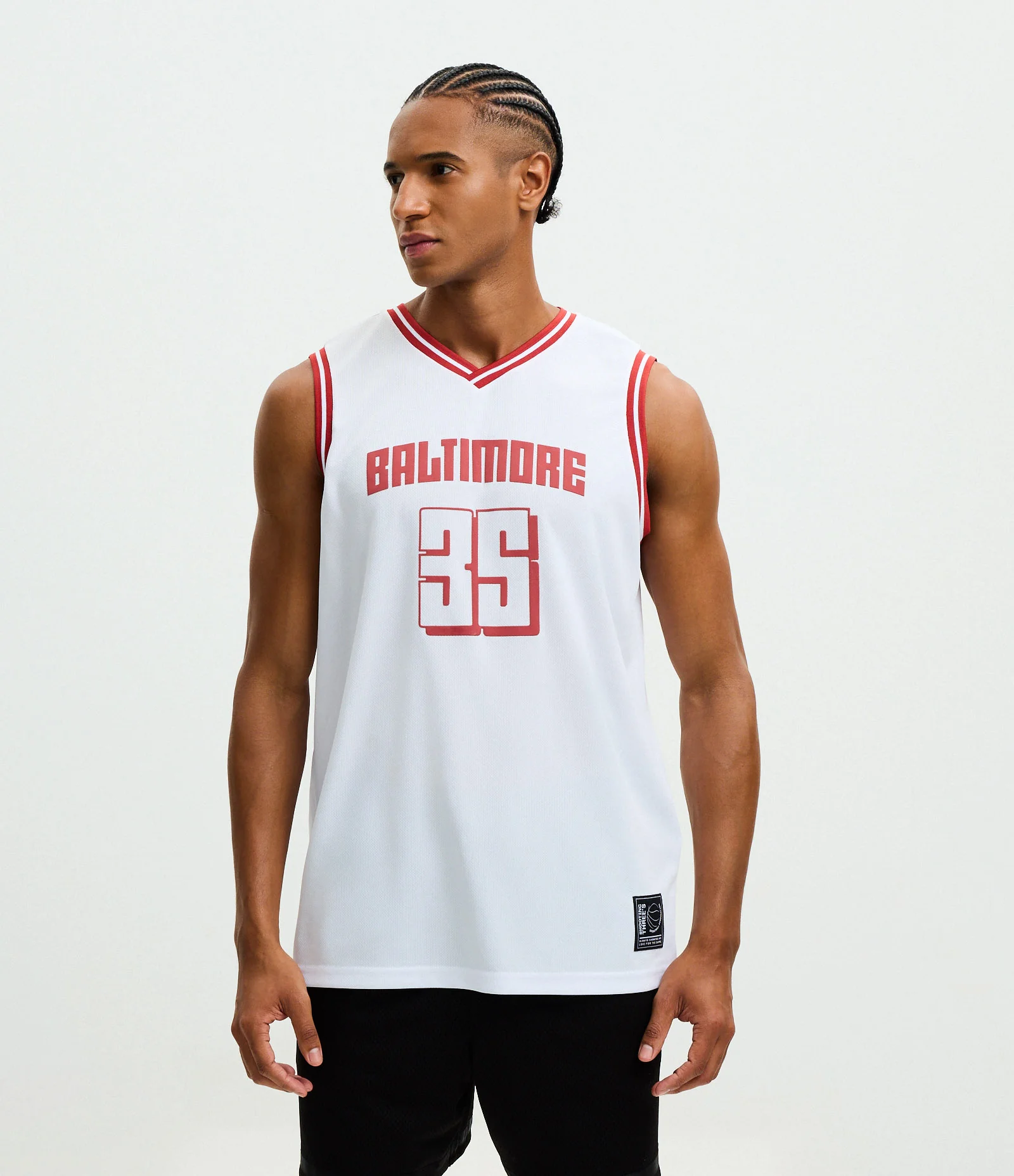 Regata Basquete em Tecnologia Dry com Estampa Baltimore Branco 1