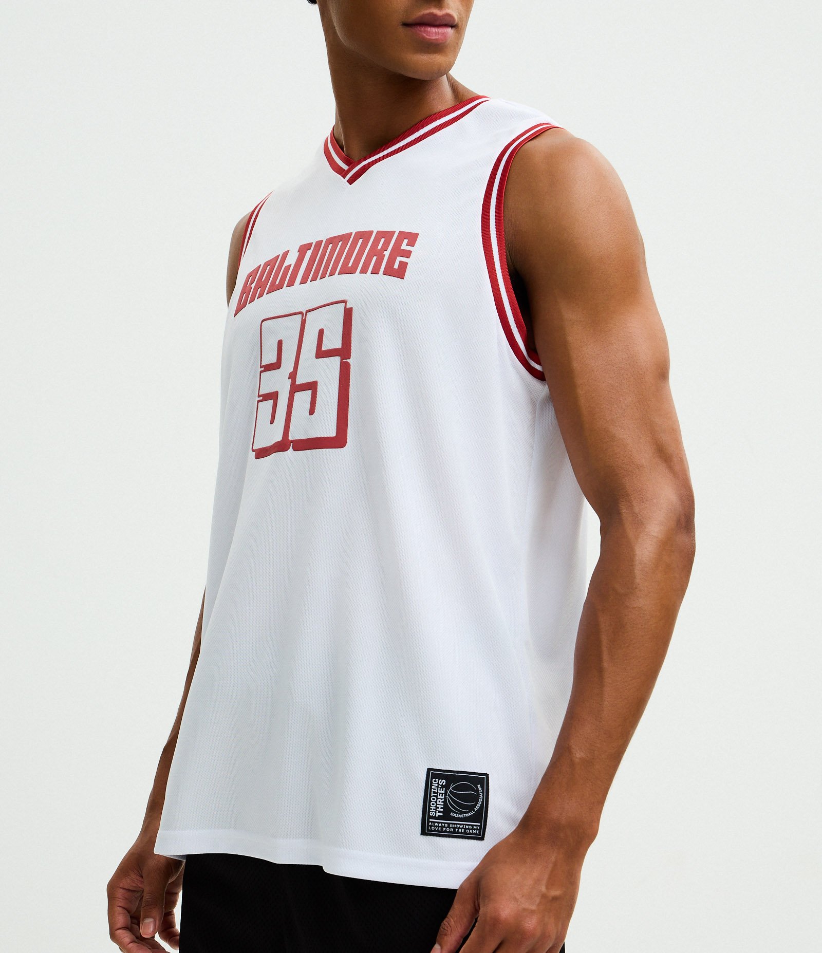 Regata Basquete em Tecnologia Dry com Estampa Baltimore Branco 3