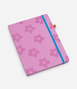 Planner com Estampa Floral e Interior Ilustrado