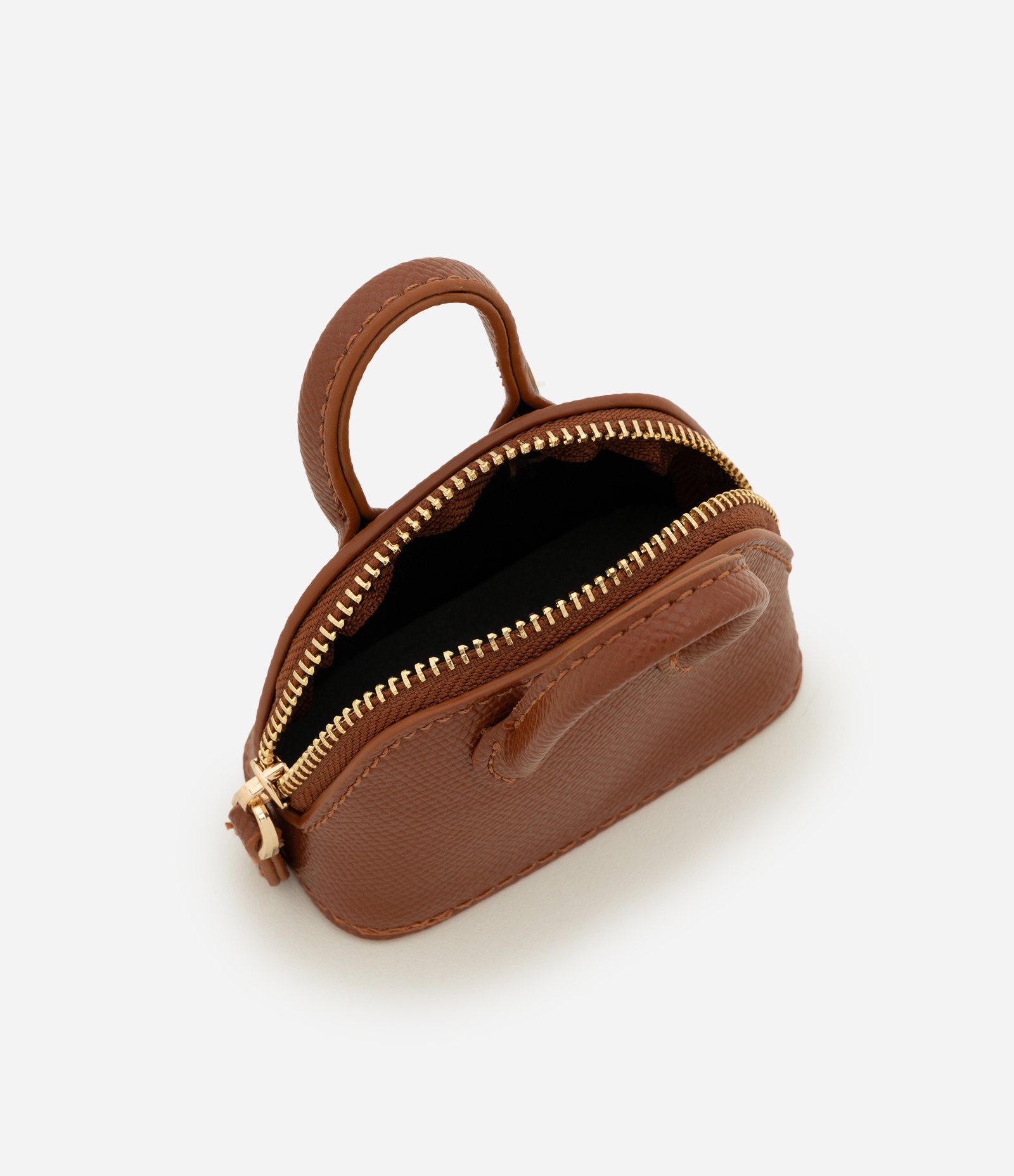 Chaveiro em PU com Formato de Bolsa Marrom 4