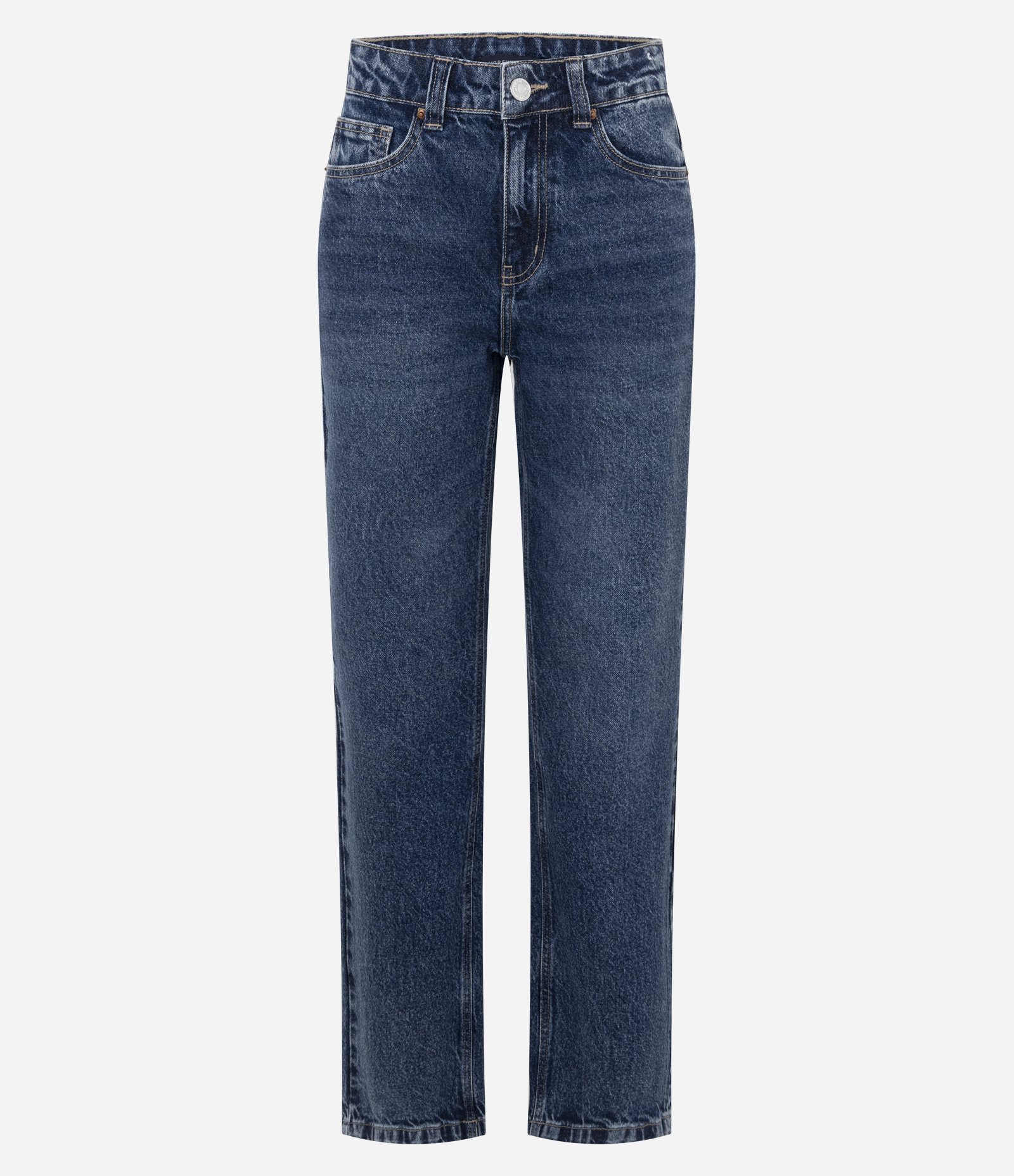 Calça Reta em Jeans com Cintura Média Médio 5