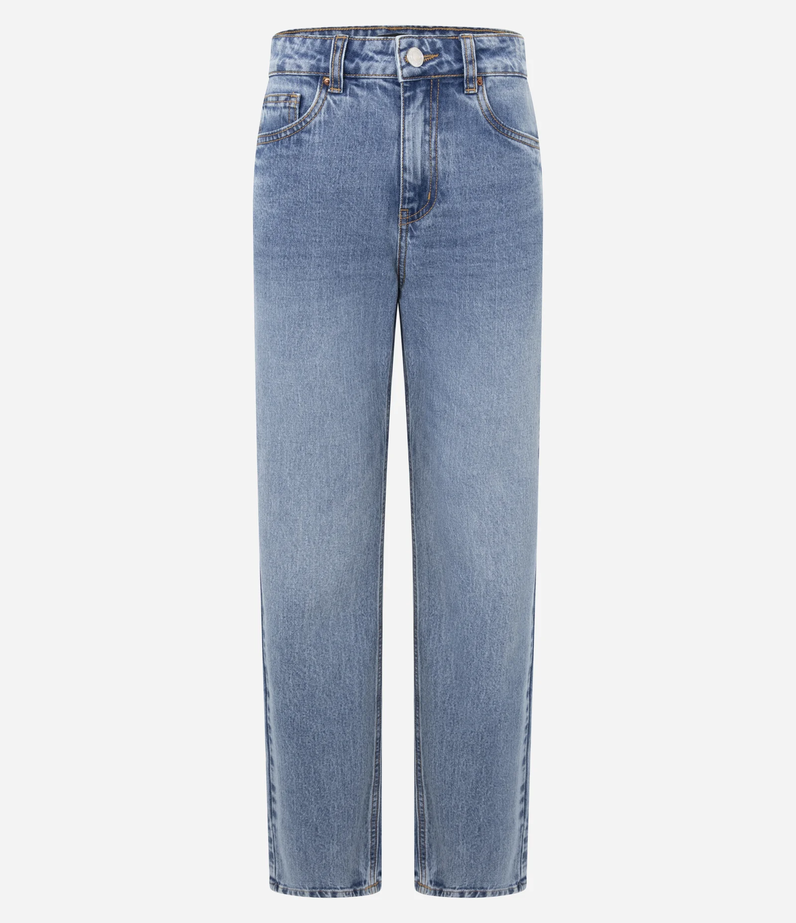 Calça Reta em Jeans com Cintura Média Claro 1