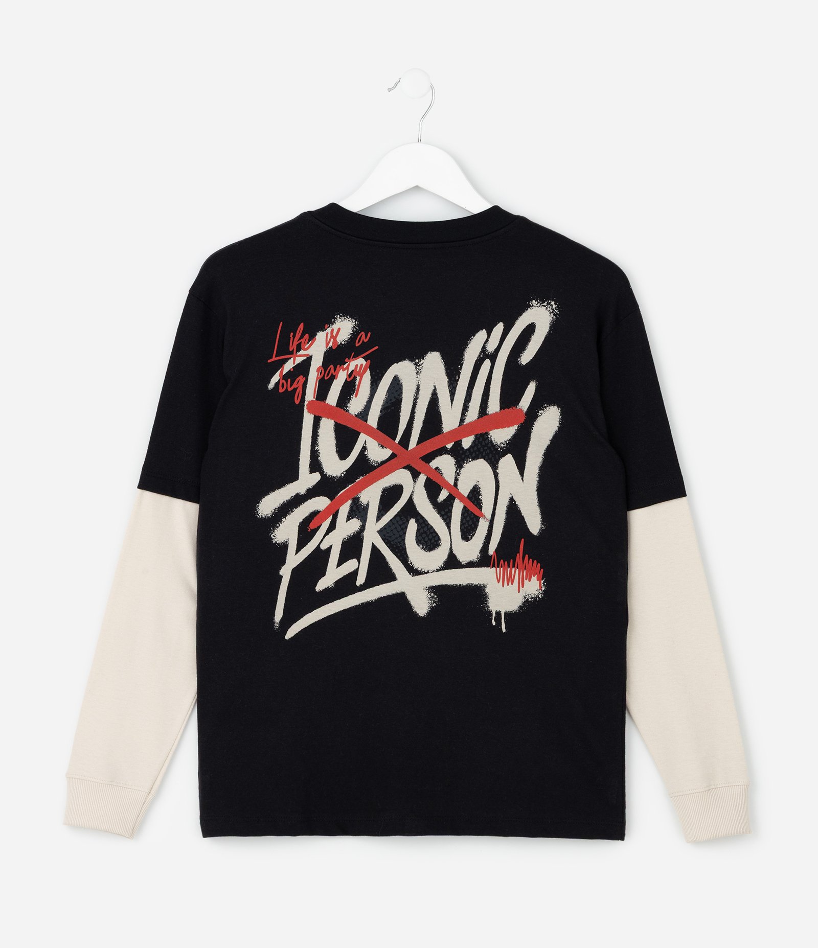 Camiseta Infantil com Estampa Lettering – Tam 5 a 14 Anos Preto 3