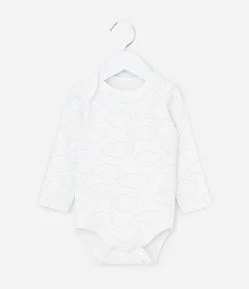 Body Infantil com Estampa de Nuvens – Tam RN a 18 Meses