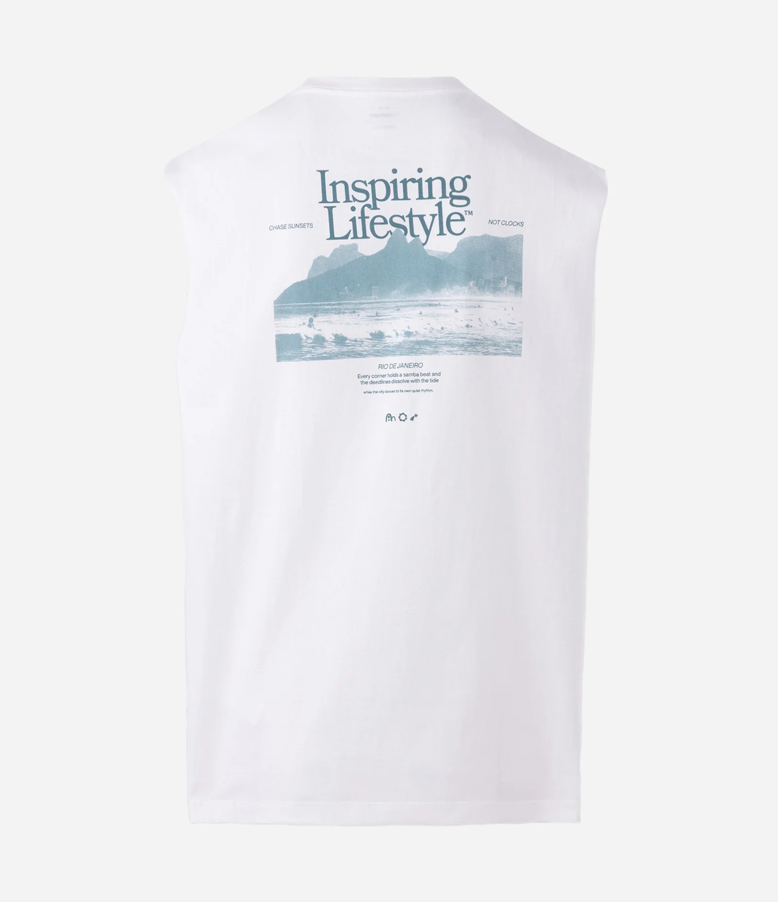 Regata Comfort em Algodão com Estampa Photoprint Rio de Janeiro Branco 6