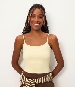 Blusa Básica em Poliamida com Alças Finas