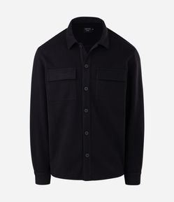 Camisa Overshirt Manga Longa em Polyvelour