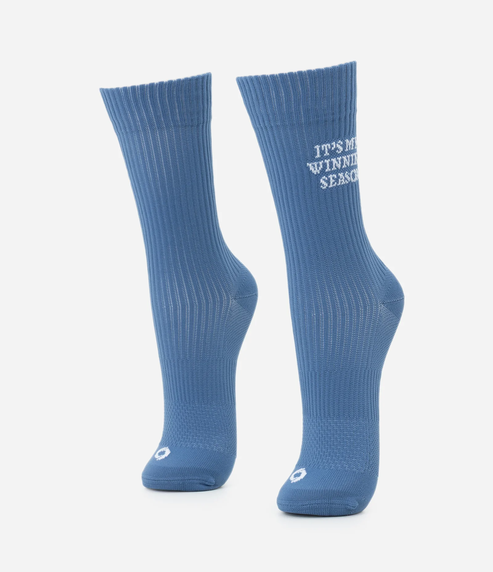 Meia Esportiva em Poliamida com Cano Alto Azul 1