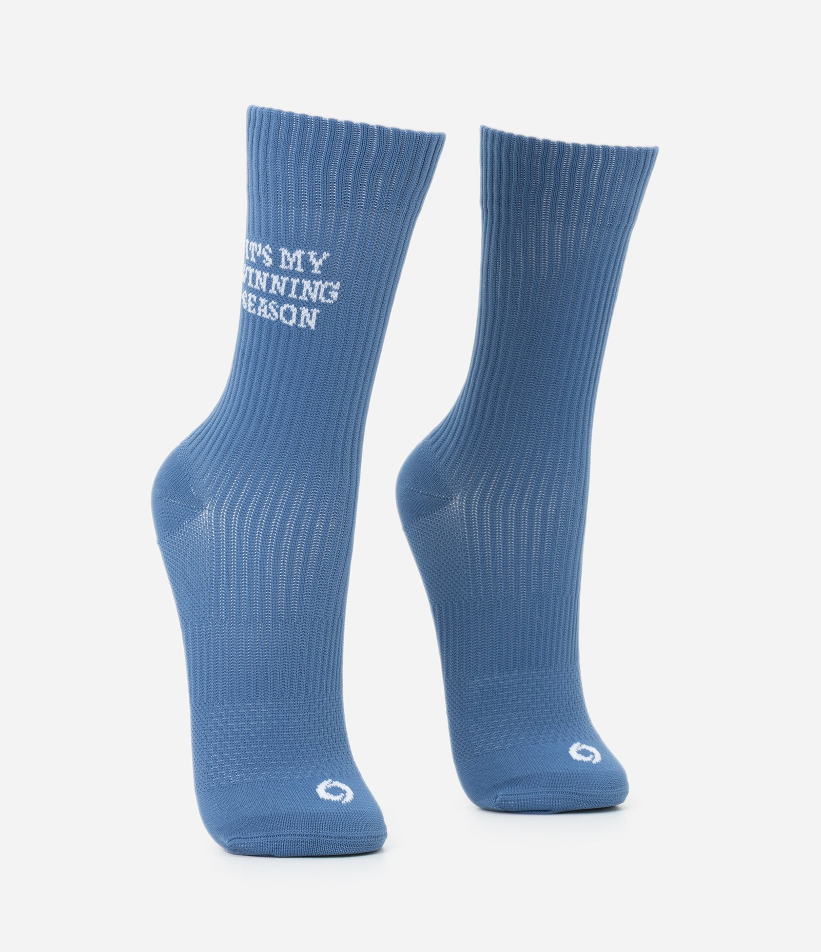 Meia Esportiva em Poliamida com Cano Alto Azul 2