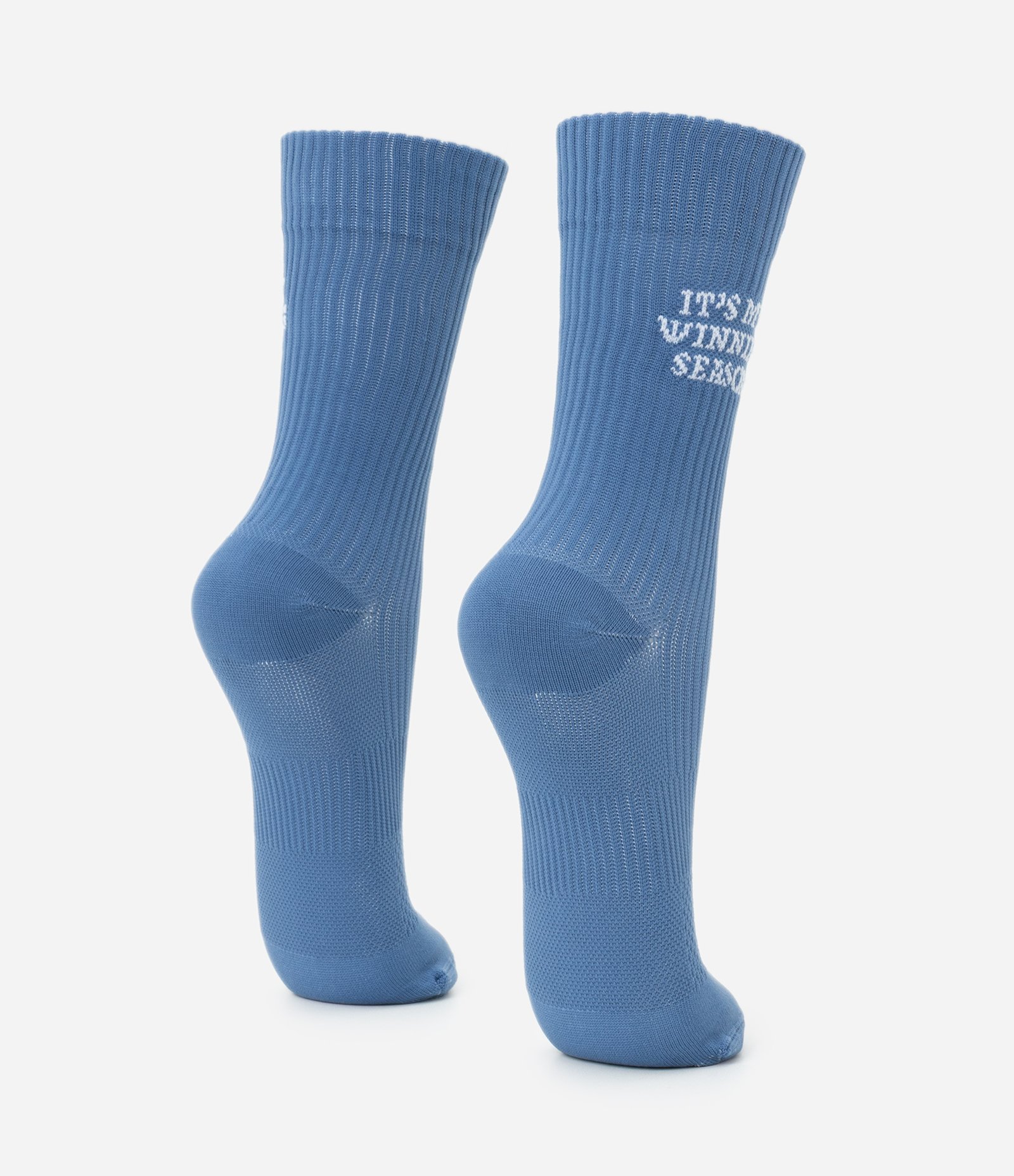 Meia Esportiva em Poliamida com Cano Alto Azul 3