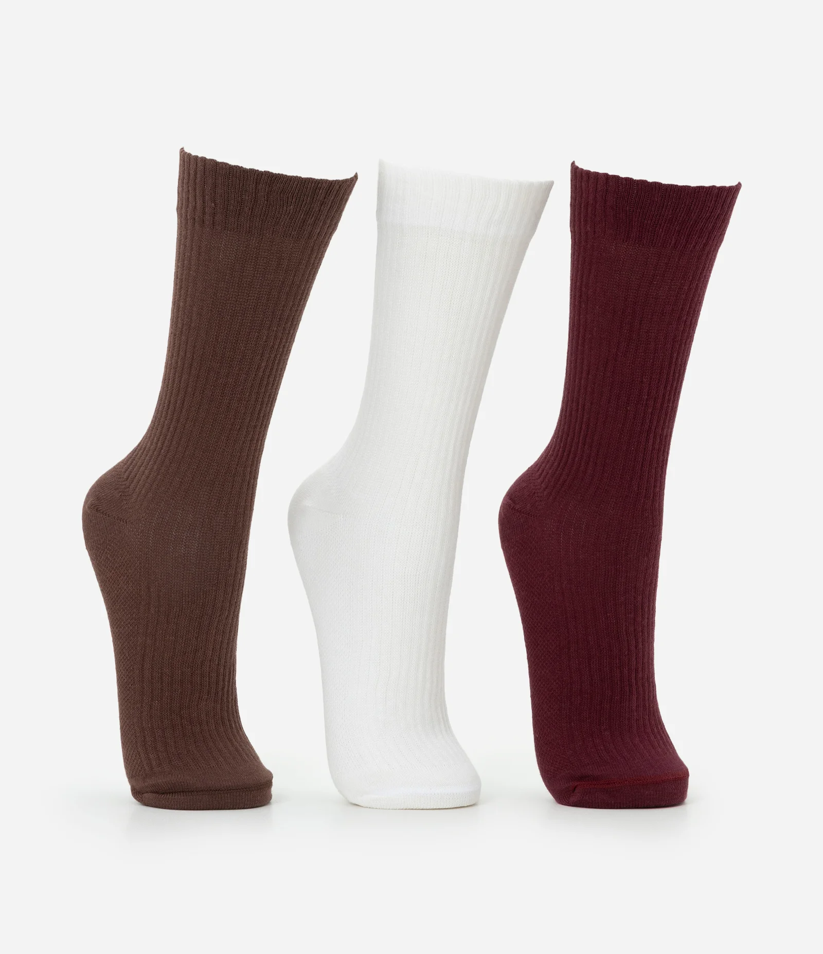 Kit 03 Meias Esportivas com Cano Alto em Algodão Multicores 2