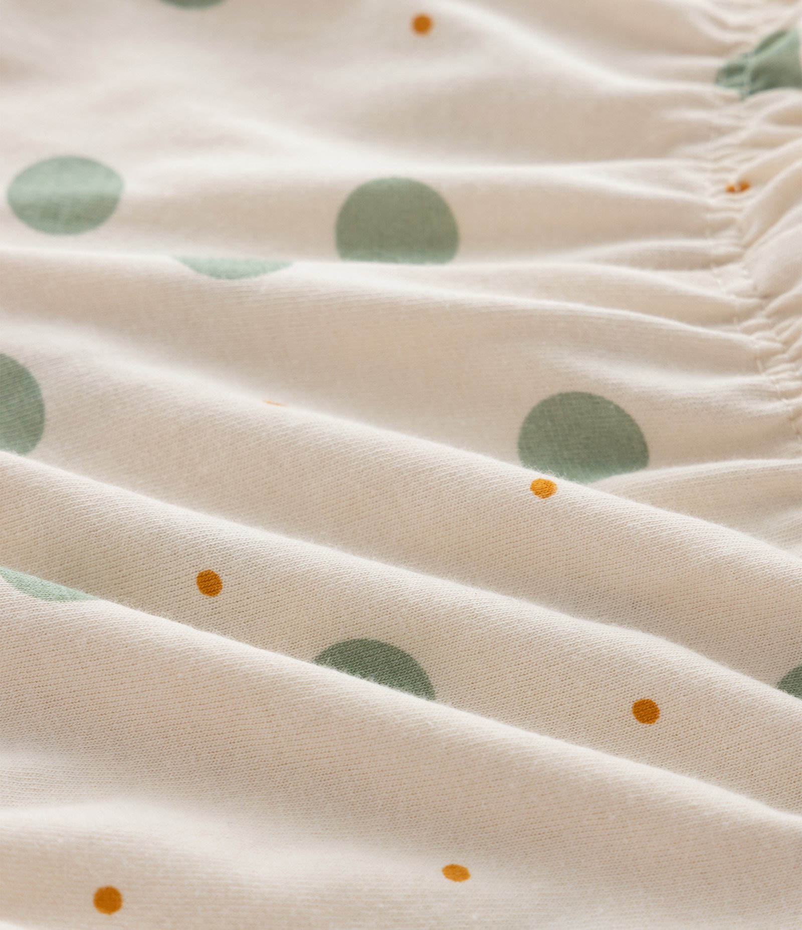 Conjunto Infantil com Babados e Estampa Poá – Tam 0 a 18 Meses Bege Claro 9